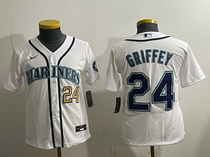 youth 2026 Seattle Mariners #24 Griffey white Nike MLB Jersey 003->youth mlb jersey->Youth Jersey